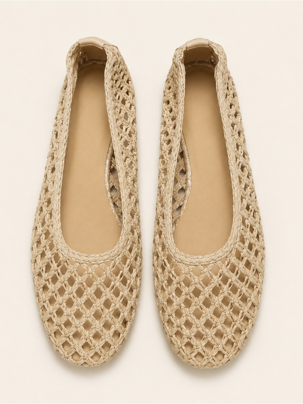 American Eagle AE Raffia Woven Ballet Flats Natural Size 8 NWOT
